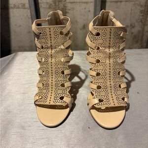 Isola Beige Gladiator Heels